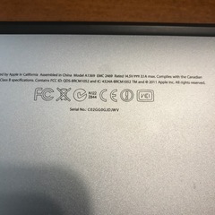 macbook air 13インチ　macOS HighSierraの画像