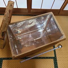 お茶箱 トタン張り 茶箱 衣類収納 米びつ①の画像