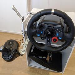 ☆値下げ☆　ハンコン　G29+シフター 簡易スタンド　PS3、4、5、PC対応の画像