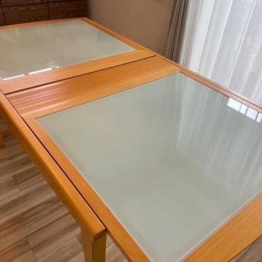 【★激安★伸縮自在・超美品‼︎】ガラストップダイニングテーブル