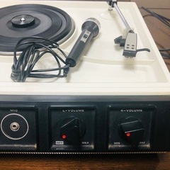貴重！レコードプレーヤー　昭和レトロ　マイク付き