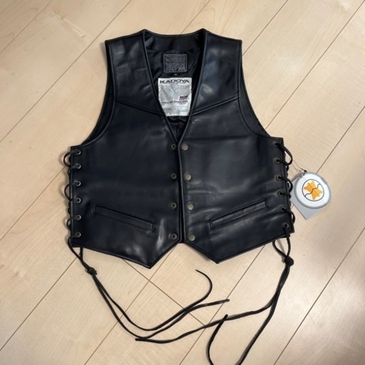 ベスト　レザー　KADOYA Ref Leather バイク