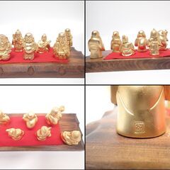 CC959 置物 七福神 福の神 インテリア 縁起物 開運 金色の画像