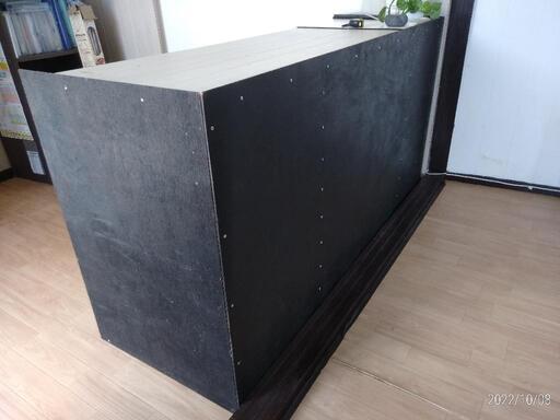 手作りカウンターテーブル（3段引出し付）