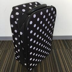○キャリーバッグ スーツケース 水玉 黒白 ブラック ２輪キャス...