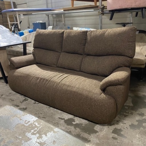 10/17終YA NITORI 3人掛けソファ 3P 3シーター 布張り ブラウン ソファ ニトリ 菊倉KK