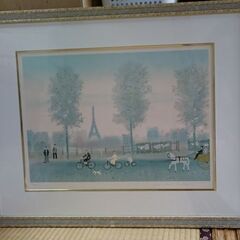 お譲りする方が決まりました ⇒【中古】 絵＆フレーム 公園