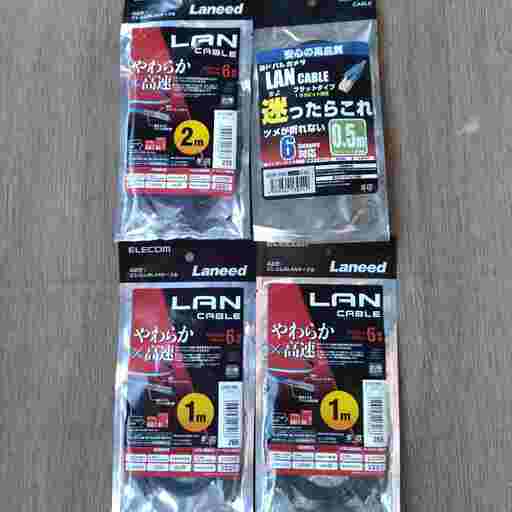 未使用4点セット エレコム Laneed LANケーブル
