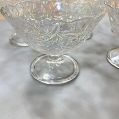 【7643‐2】佐々木硝子 デザートグラスセット 5客セット デザートカップ フルーツ皿 食器 洋食器 未使用品の画像