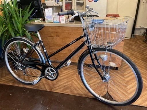 【LEDオートライト】6段変速　26インチ自転車　ブラック