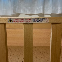 値下げ‼️ミニベビーベッド　ベッド&デスクの画像