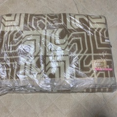 中古毛布　茶系　