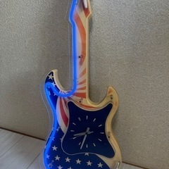 取引中0円 ギター型時計 ネオンライト