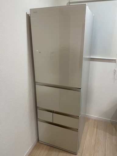 【美品】東芝 冷凍冷蔵庫 465L 2019年製 GR-R470GW（ZC）TOSHIBA 5ドア タッチオープン機能