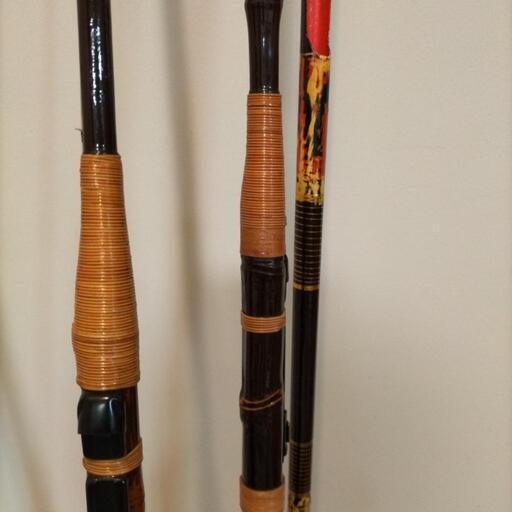 竹竿2本＆カーボン竿1本セット