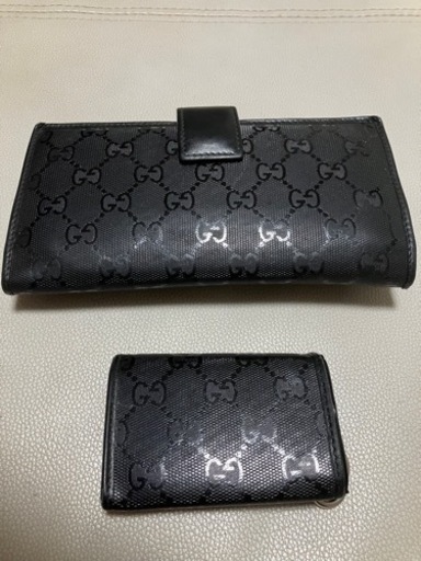 GUCCI グッチ 長財布&キーケースセット 限定モデル? GG柄 小銭 カード収納 お札入れ