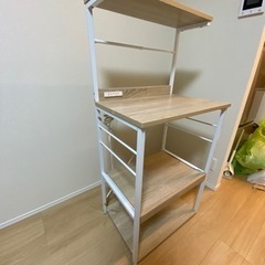 美品レンジラック(ニトリキッチンワゴンランスロット)