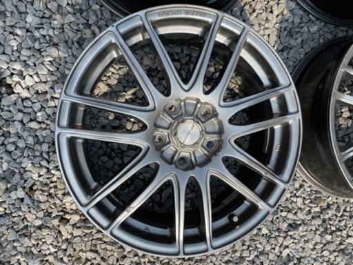 ハイグロス系 MONZA JAPAN RVERSION 17×6.5J ET53ツイン7本スポークタイプ4本セット