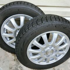 ブリザックVRX 155/65R13 2018年製スタッドレスタイヤ アルミ付き４本セットの画像