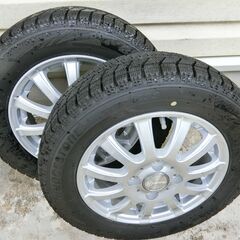 ブリザックVRX 155/65R13 2018年製スタッドレスタイヤ アルミ付き４本セットの画像