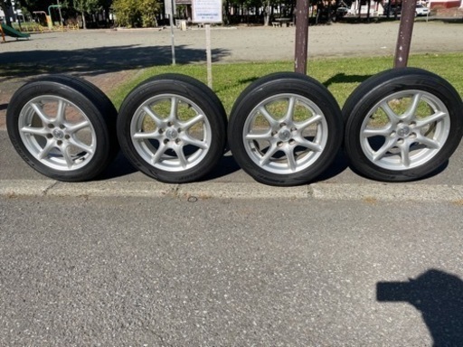 エスティマ 50系　トヨタ純正ホイール　17インチ 7J +50 PCD114.3 5穴 215/55R17　 タイヤホイールセット　4本