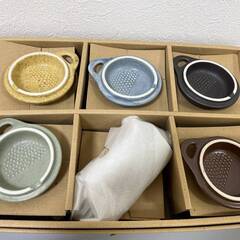 【6047】スープマグ 5客 蓋つき おろし用突起あり スプーン付き コースター付き マグカップ 未使用品の画像