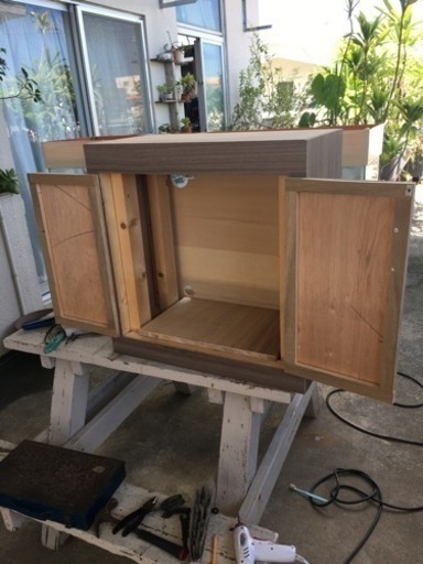 ばら売りします、ご相談ください。水槽/水槽台/タイマー付きLEDライトセットW60cm x D30cm x H62cm水槽台 自作品丈夫です。