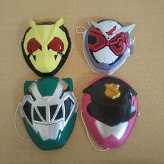 【決まりました】仮面ライダーとリュウソウジャーなどのお面 4個セット