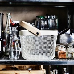 【新品未使用品】ＩＫＥＡ/イケア　RISATORP/リーサトルプ 　バスケット25x26x18 cm　ホワイト（604.805.44/60480544）の画像