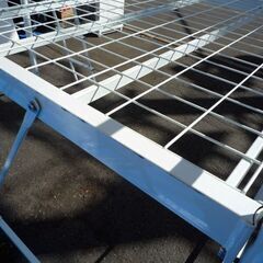 【自社配送は札幌市内限定】ロフトベッド スチール製 シングルマットレス付き ホワイト 店頭お引き取り歓迎の画像