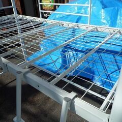 【自社配送は札幌市内限定】ロフトベッド スチール製 シングルマットレス付き ホワイト 店頭お引き取り歓迎の画像