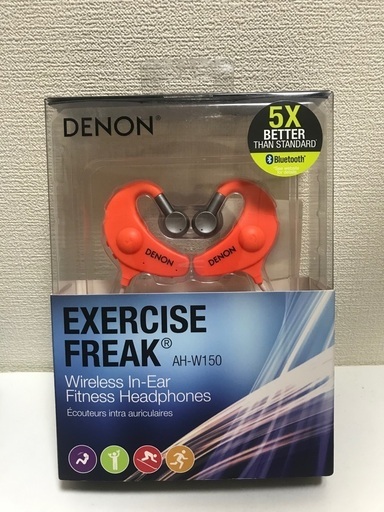 デノン DENON AH-W150-OREM [EXERCISE FREAK インナーイヤーステレオヘッドホン オレンジ