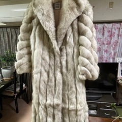 毛皮ロングコート　シャドーフォックス