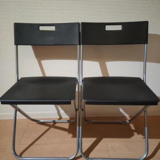 IKEA 折りたたみチェア　黒