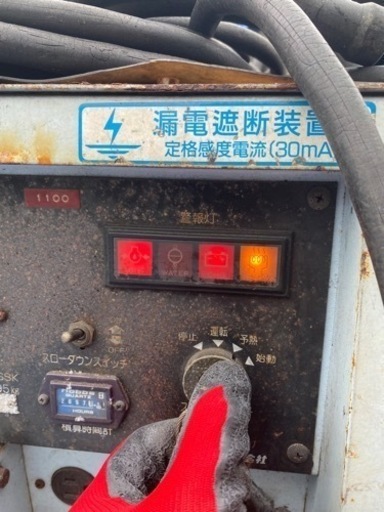 セル1発始動　Denyoエンジン溶接機　TLW-230SS 動作確認
