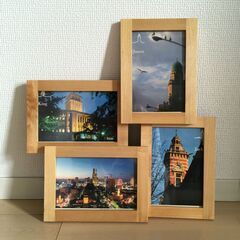 木製フォトフレーム 横浜三塔のポストカード付