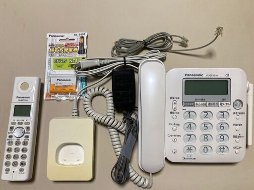 Panasonic コードレス電話機 VE-GP35DW 美品/新品電池付
