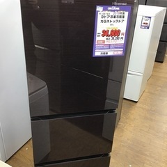#J-35【ご来店頂ける方限定】Hisenseの3ドアガラストップ冷凍冷蔵庫です