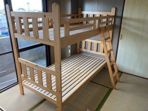 【2段ベッド、フレームのみ残り1セット】クリーニング済　配達可能　管理番号50810