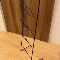 スリッパ立て　黒　アイアン　シンプルの画像