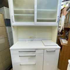 しろ 【美品】パモウナ キッチンボード 幅120㎝ Pamouna パモウナ キッチンボード 幅120cm ソフトクローズ引出し 食器