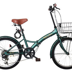 【折りたたみ自転車 】 20インチ シマノ製 6段ギア 折り畳み...