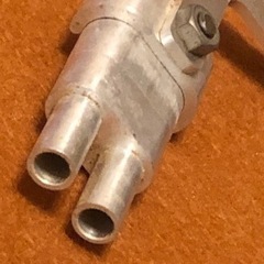 旧車RCエンジンカー自作アルミ削り出し4本出しマフラーの画像