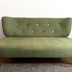 北欧風2人掛けソファ⭐︎グリーン⭐︎の画像