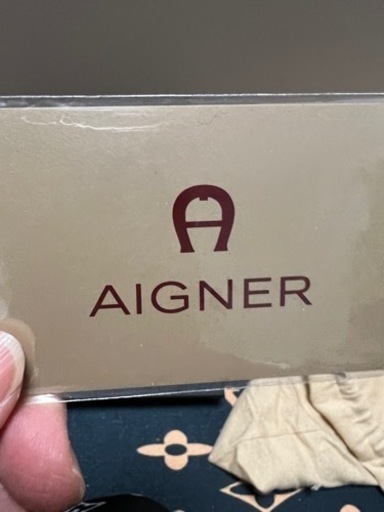 AIGNERの牛革バッグ.未使用品