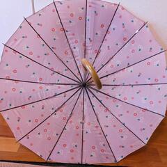 【差し上げます】未使用タグ付★16本骨傘☆和柄梅(若干難アリ)の画像