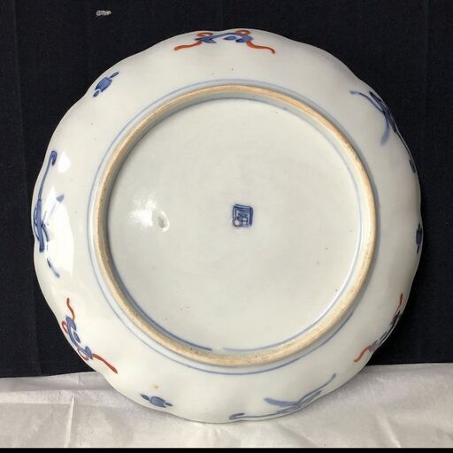 e1972 古伊万里 色絵 七寸皿 5枚 径21cm 輪花皿 錦手 割絵