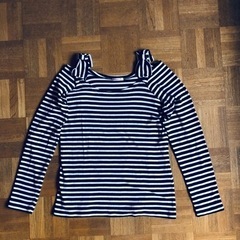 コルザ COLZA 　長袖ボートネック Tシャツ・ボーダー柄・サ...