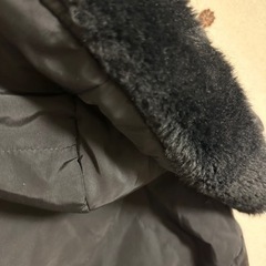姫コート　女の子　黒　ファーコート　ロング丈　秋冬　140 130 135の画像