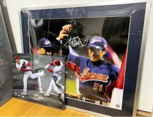 ★ラスト1枚★2006 WBC優勝 王貞治監督 & イチロー直筆サイン ポスターサイズフォト 額装済！